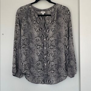 J. Crew Snake Print Blouse